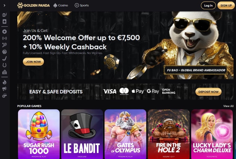 golden panda casino login